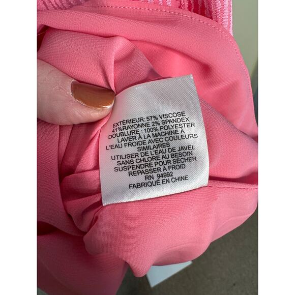 Jonathan Simkhai NWT Holland Satin-moire Mini Dress in Camellia Size 0 - Picture 5 of 9